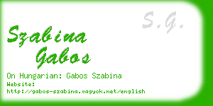 szabina gabos business card